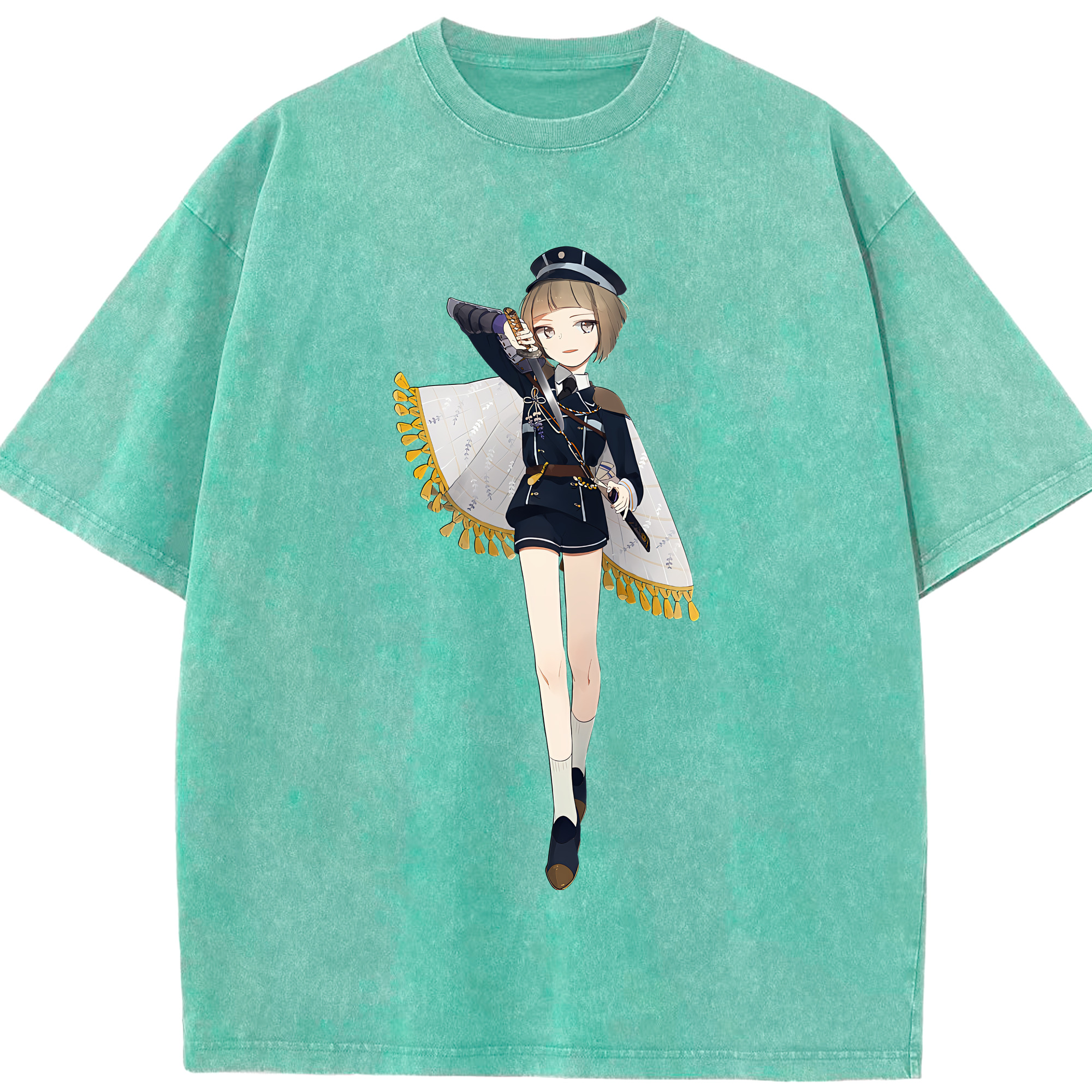 （画像用） 刀剣乱舞 Touken Ranbu 綿100% ヴィンテージ風 半袖Tシャツ（フロントプリント）